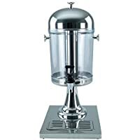 Dispensador de zumo y bebidas (1 x 8 L- con elemento refrigerante)- color plateado